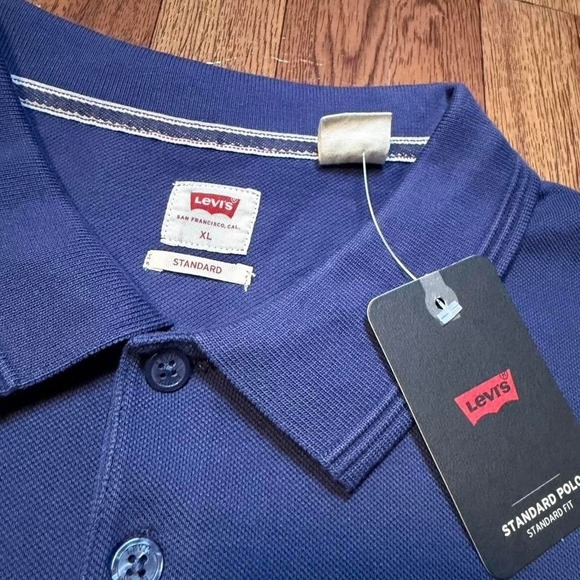 Levi's Blue Standard Dress Polo Shirt XL Brand New - Picture 3 of 6